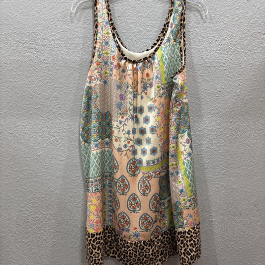 NO LABEL,PATTERNED SHEER DRESS ,MULTI ,M
