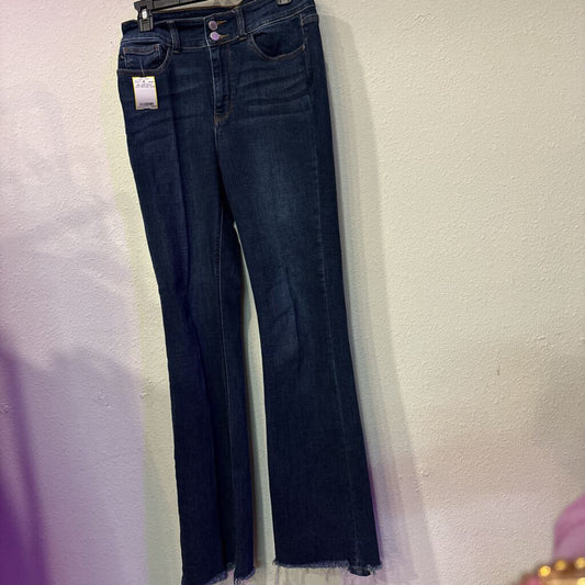 JUDY BLUE,MID RISE BOOT CUT FRAYED, 8/29