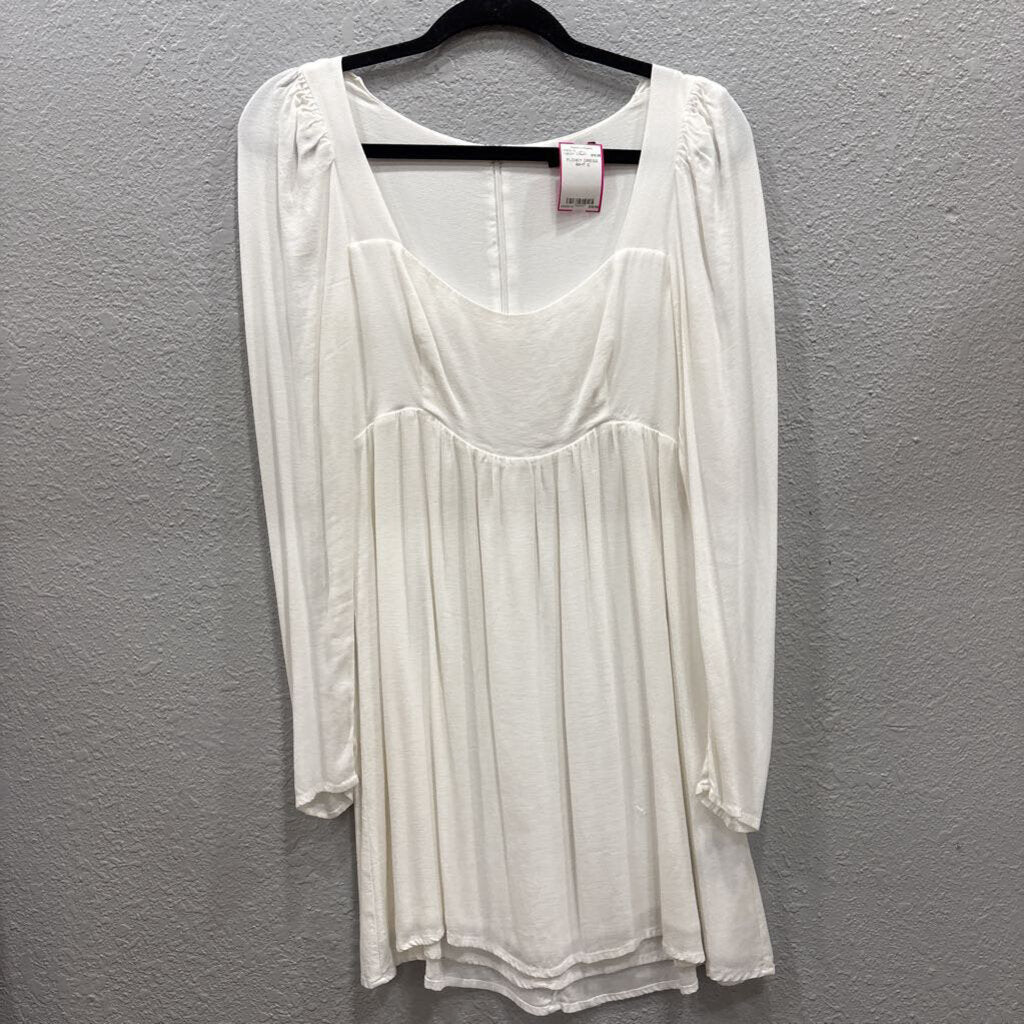FLOWY DRESS ,WHT,S