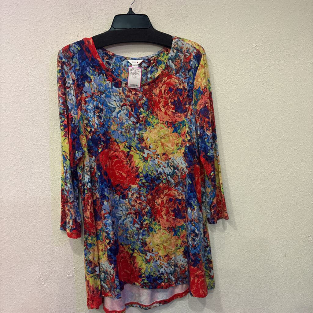 INTRO,PATTERNED TUNIC ,MULTI,L