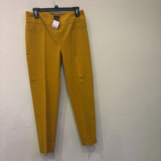 SLIM STRAIGHT ANKLE,MUSTARD,10