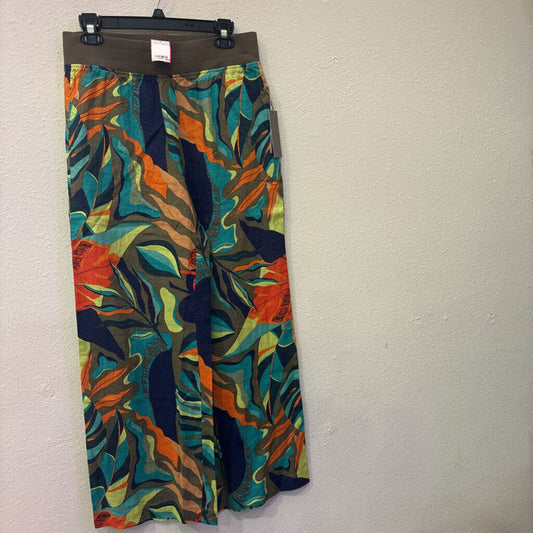 SOFT SURROUNDINGS,NWT WIDE LEG FLORAL ,GREEN,M