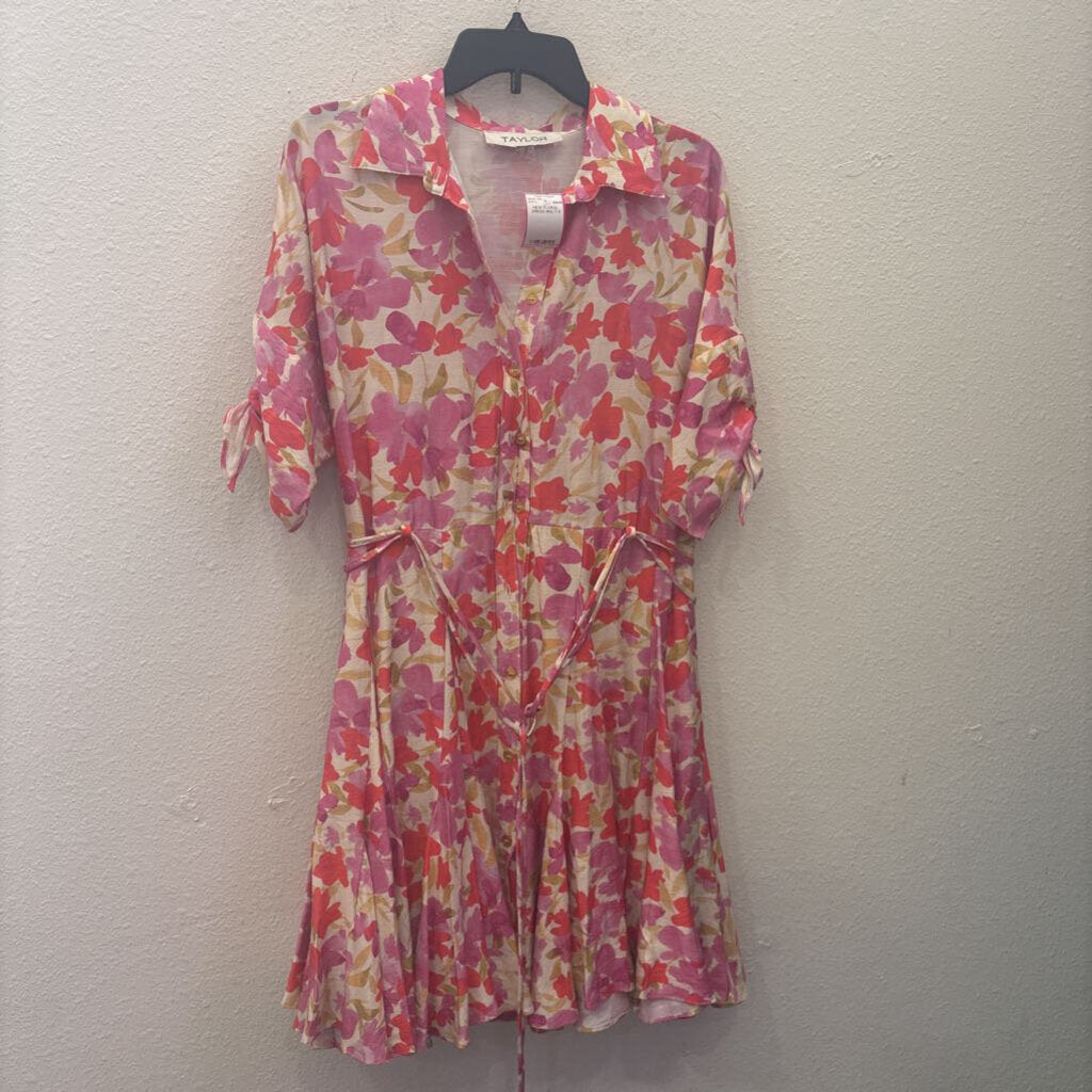 TAYLOR,NEW FLORAL DRESS,MULTI,8