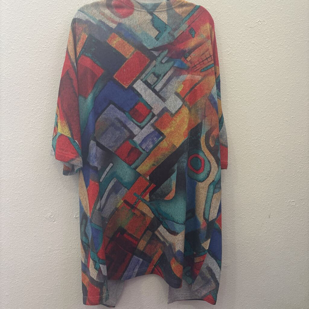 ET. LOIS, PATTERNED KIMONO, MULTI,XL