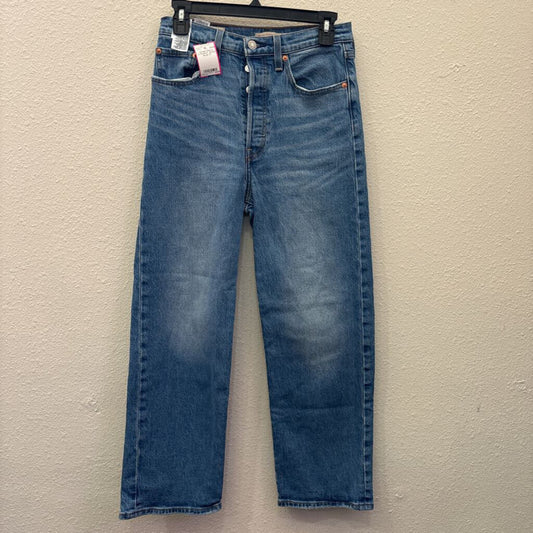 LEVI,DENIM ANKLE STRAIGHT JEANS ,BLUE,27