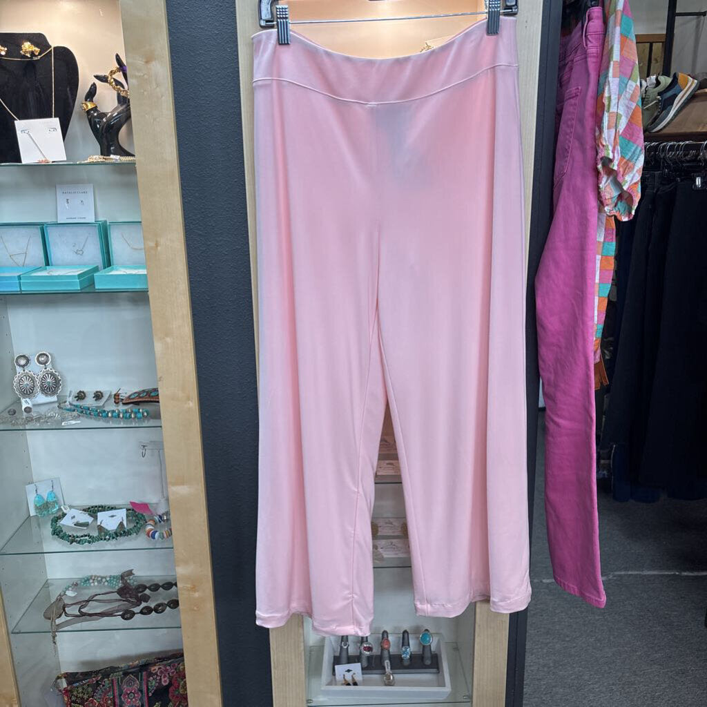 JOSEPH RIBBKOFF,WIDE LEG KNIT CROP,PINK,10