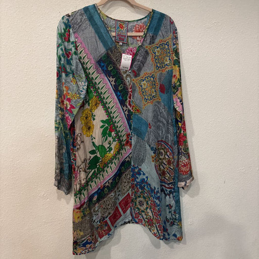 JOHNNY WAS,RAYON FLORAL SHEATH DRESS,MULTI,XL