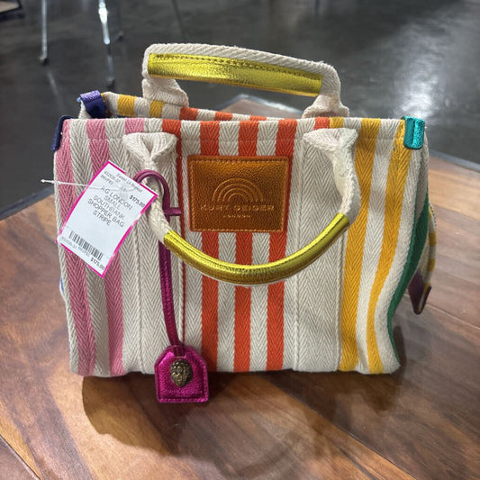 KURT GEIGER,KG LONDON SMALL SOUTHBANK SHOPPER BAG ,STRIPE