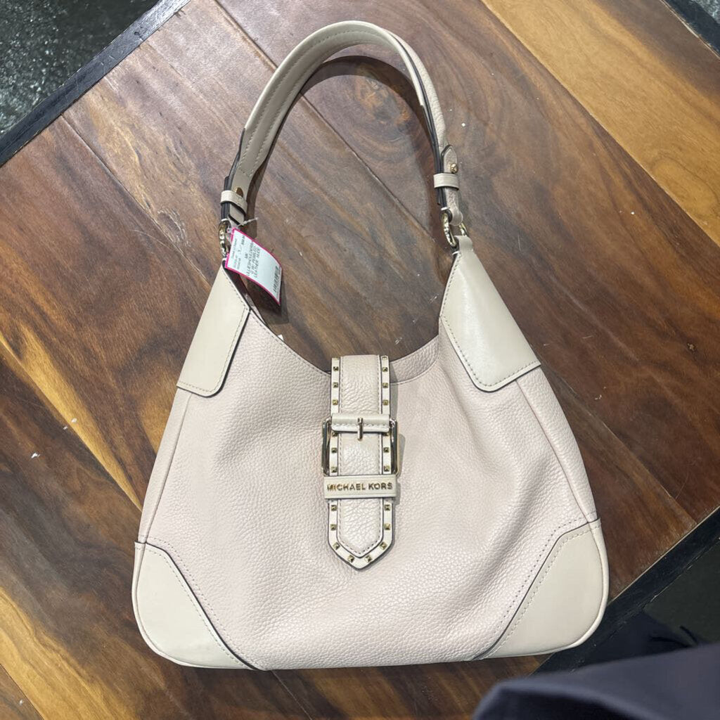 MICHEAL KORS,MK LILLIESHOULDERBAG W/ PEBBLED LEATHER ,NUDE
