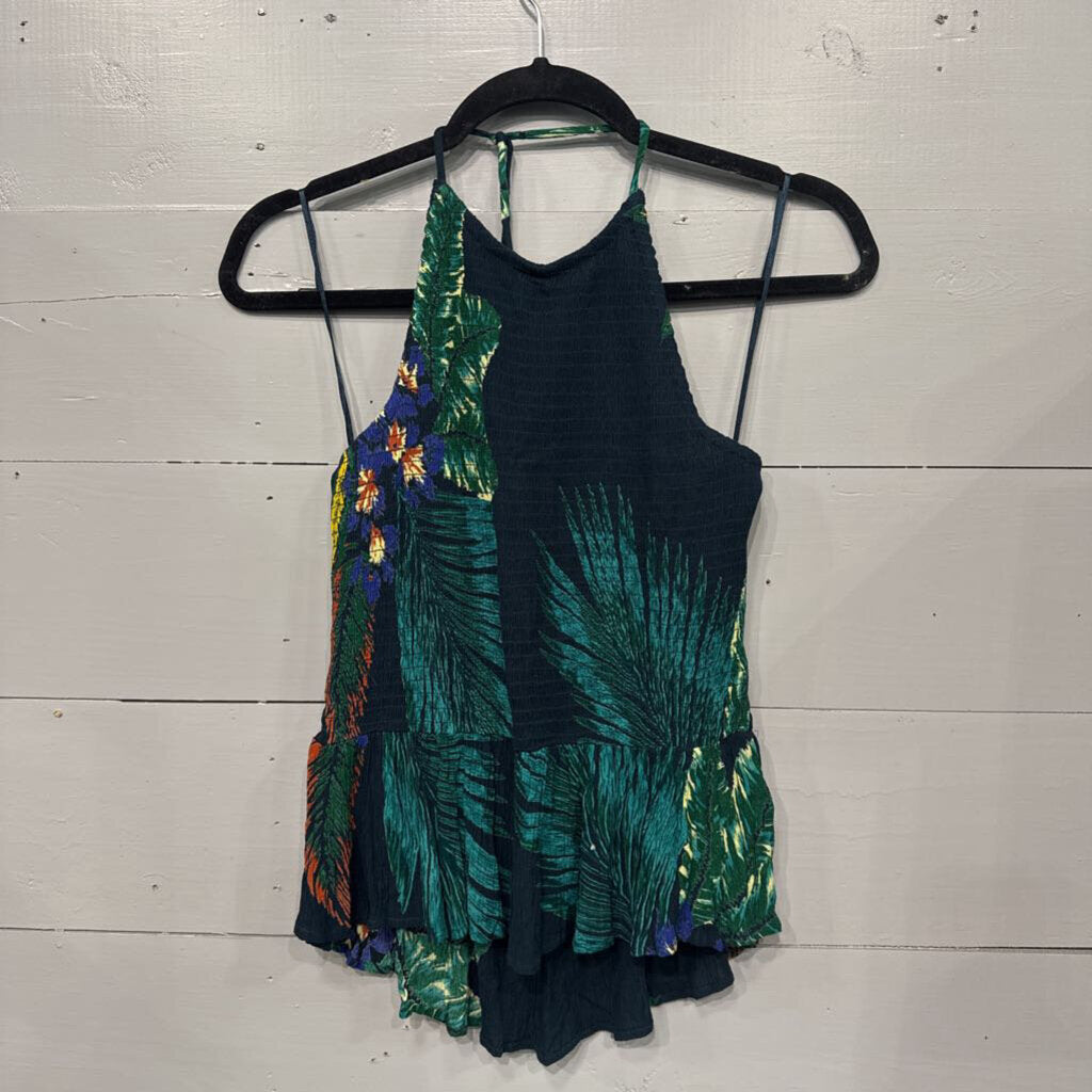 PATRONS OF PEACE,NWT TANK TOP FLORAL,BL/GREENN,L