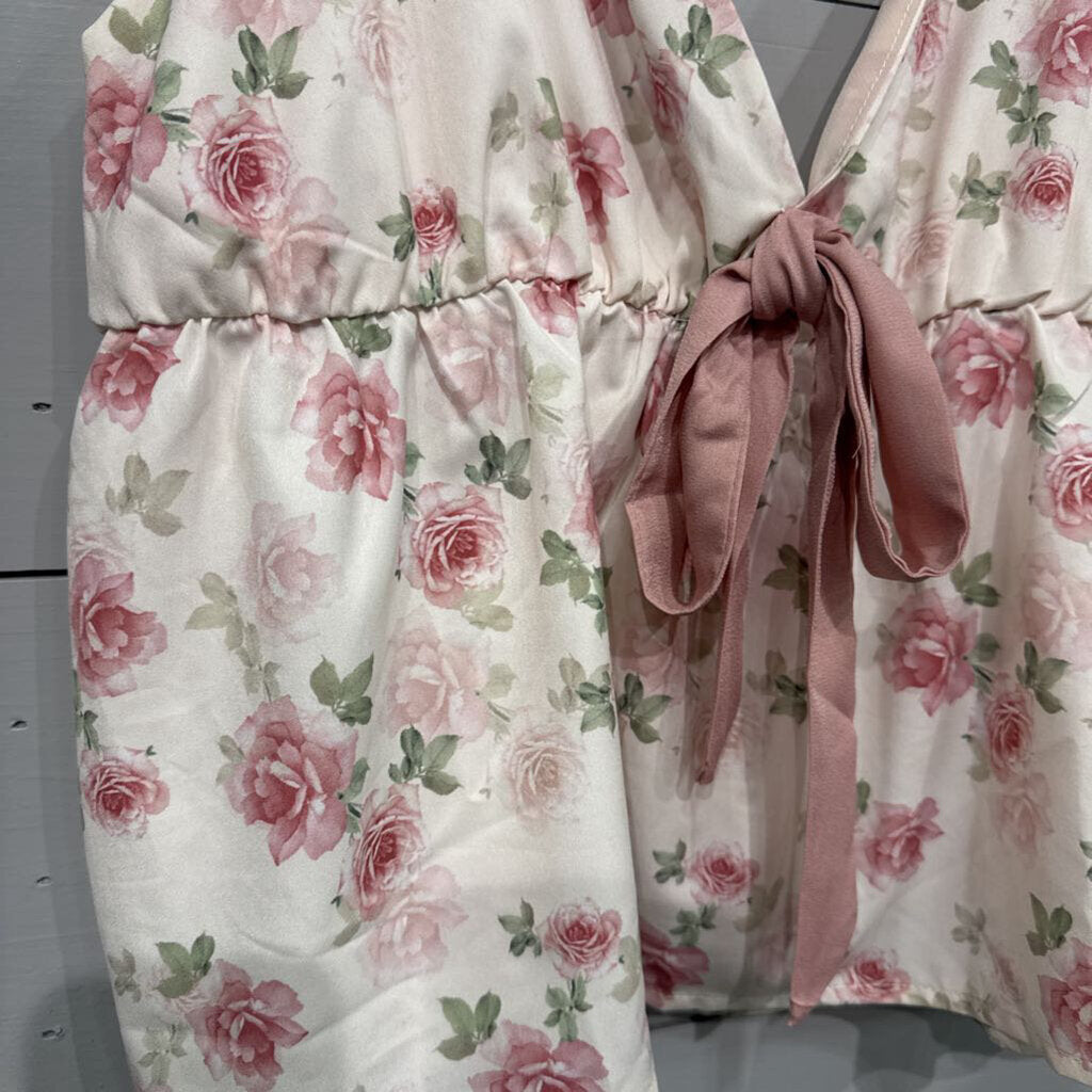 FLORAL TANK TOP ,PINK ,L