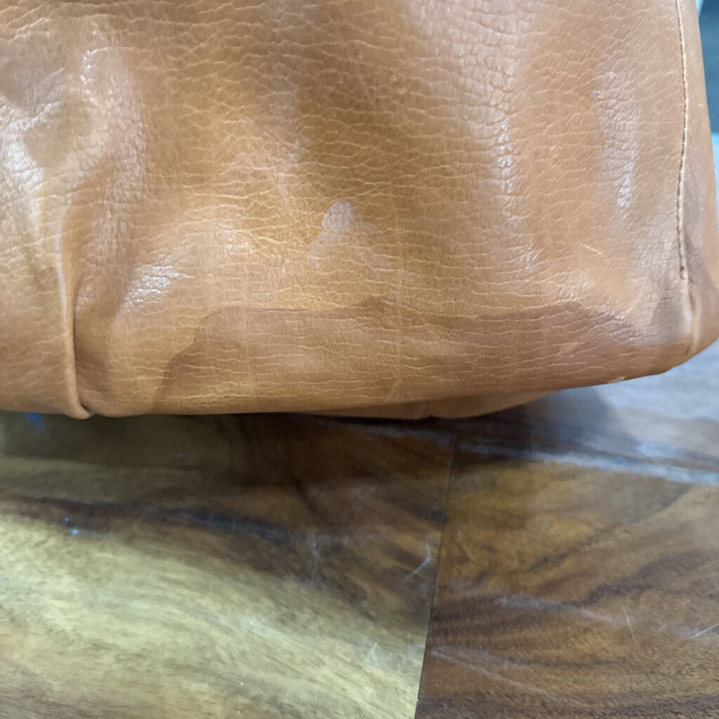SQUARE MILES,GREER DRWASTRING LEATHER HOBO BAG ,CAMEL