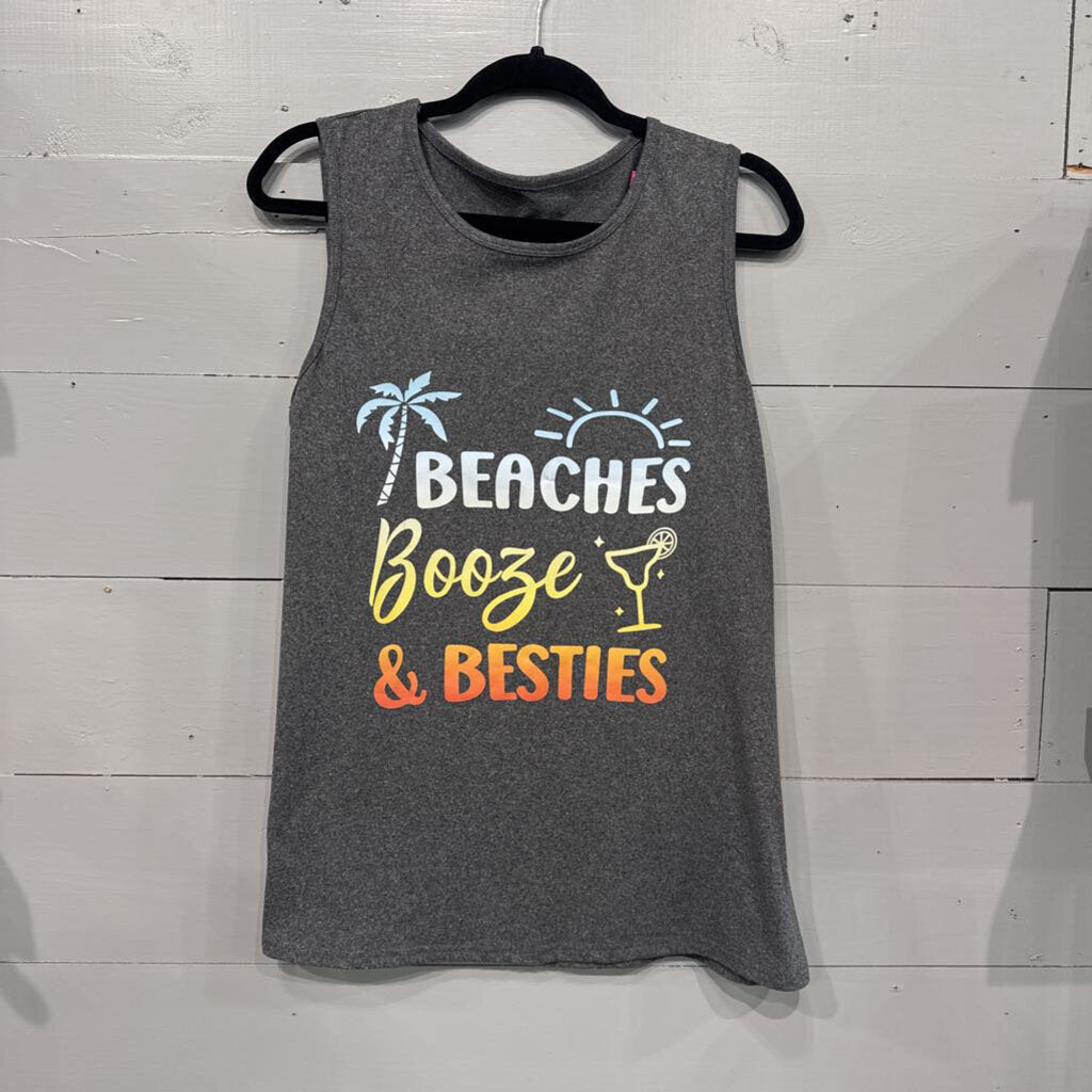 GRAPHIC TANK TOP ,GRY,L