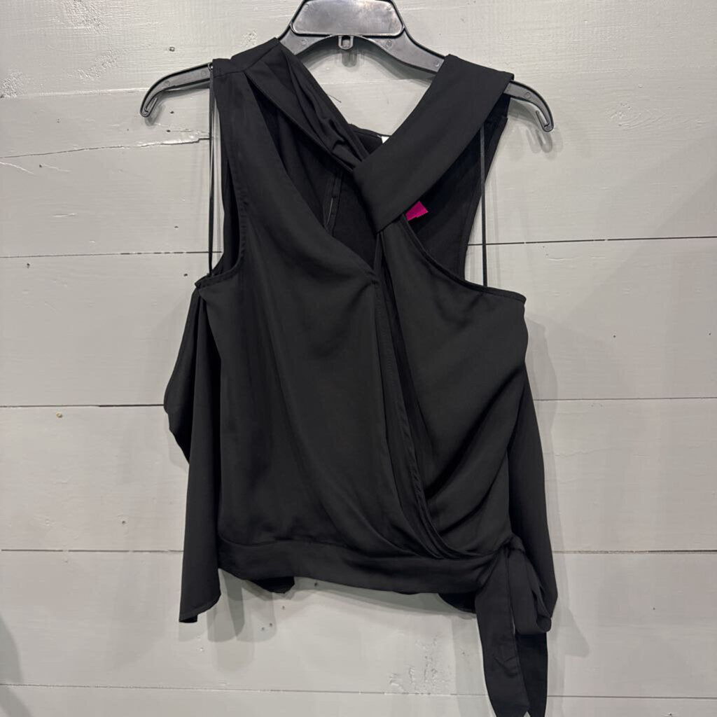 LULUMARI,CRISSCROSS L/S TOP,BLK,L
