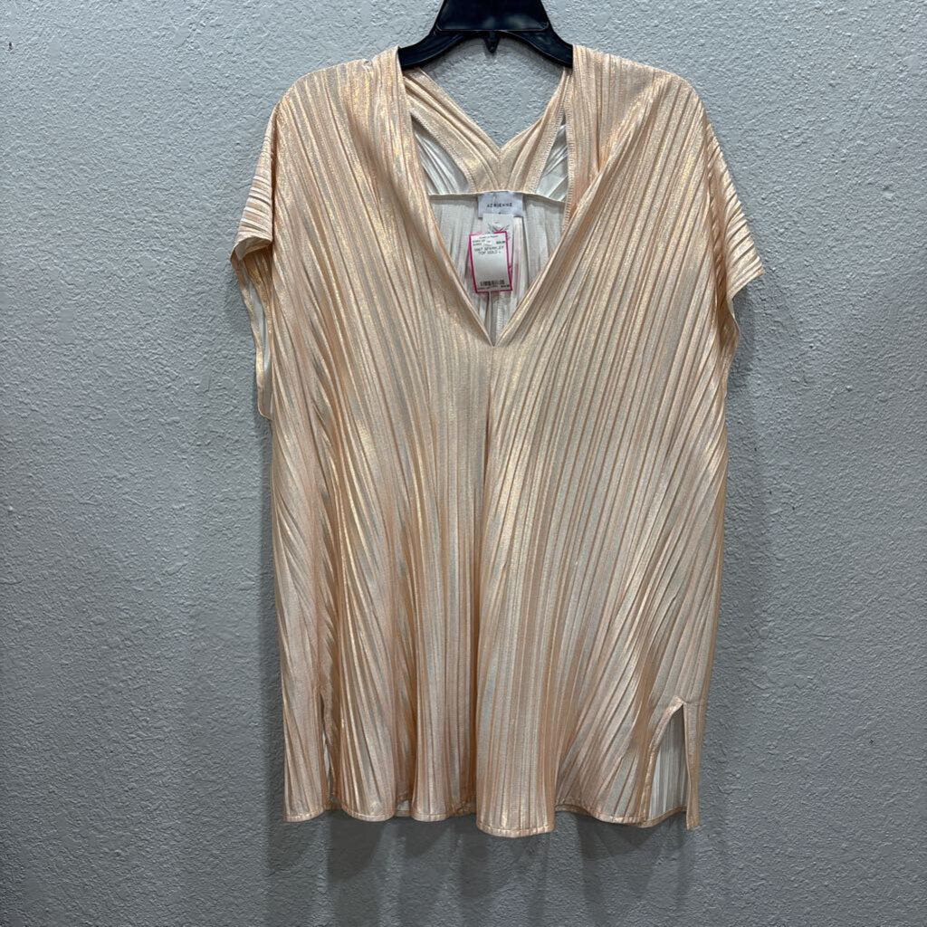 ALTAR'D STATE,NWT SPARKLEY TOP,GOLD,L