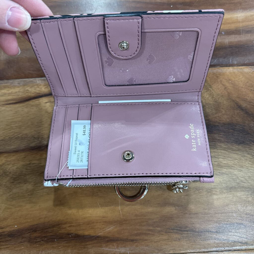 KATE SPADE,NWT KS FLORAL WALLET ,PUR