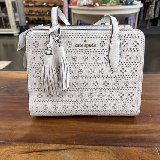 KATE SPADE,NWT KS HRT SATCHEL,WHITE