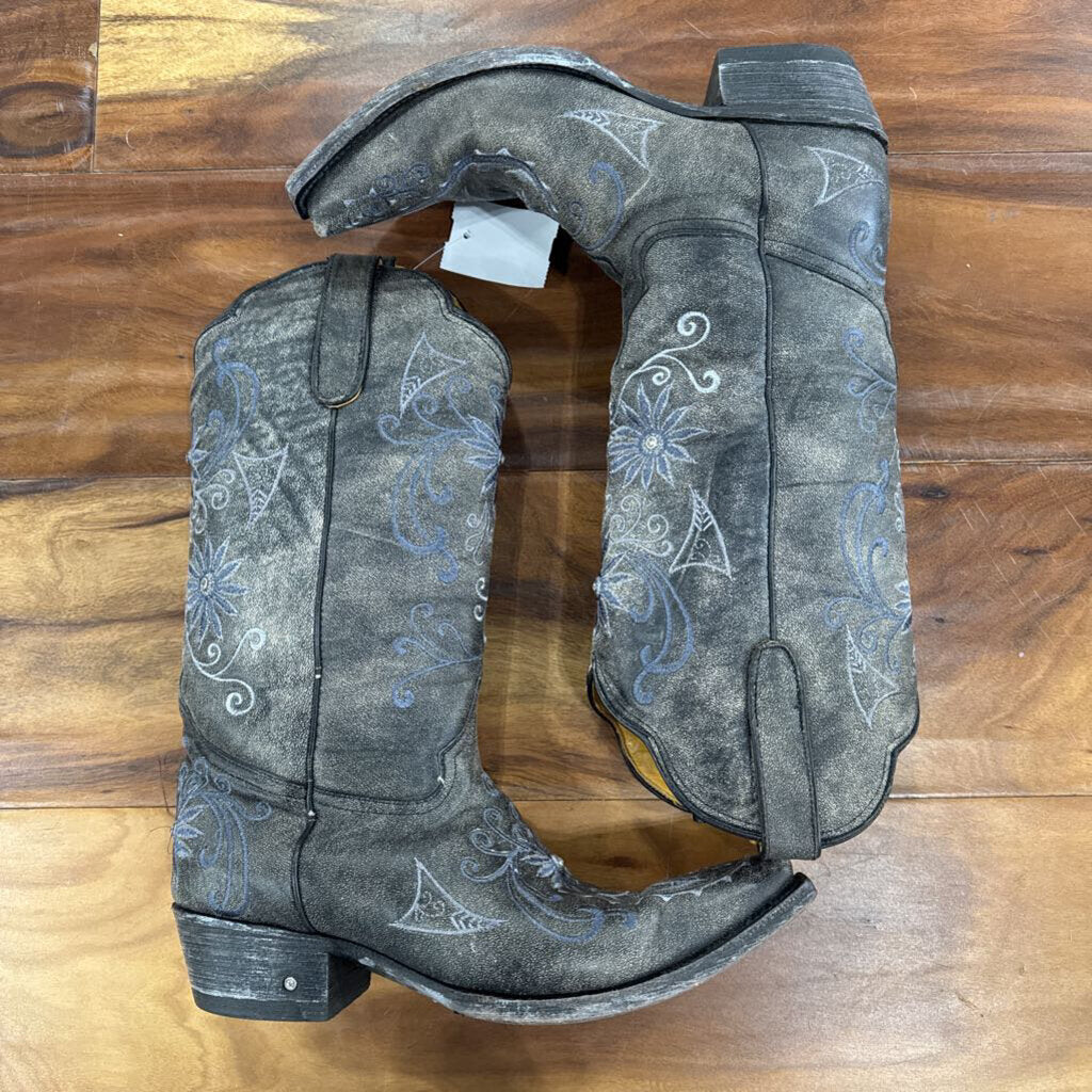 DIAMOND T, WESTERN BOOT ,GRY BLUE ,9