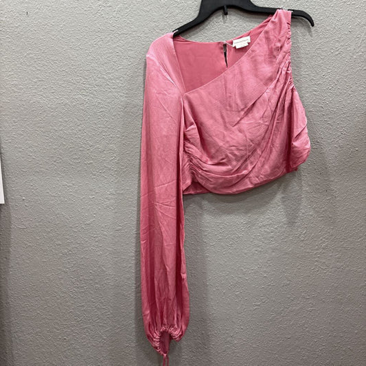 LOVERS AND FRIENDS,NWT 2PC SILK LIK TOP/ SKIRT ,PINK