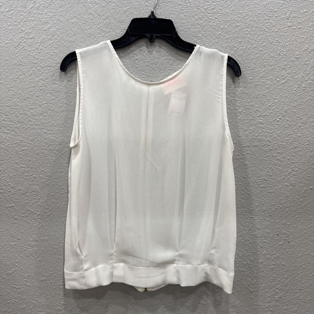 BLISS,SHEER TANK TOP ,WHTE ,M