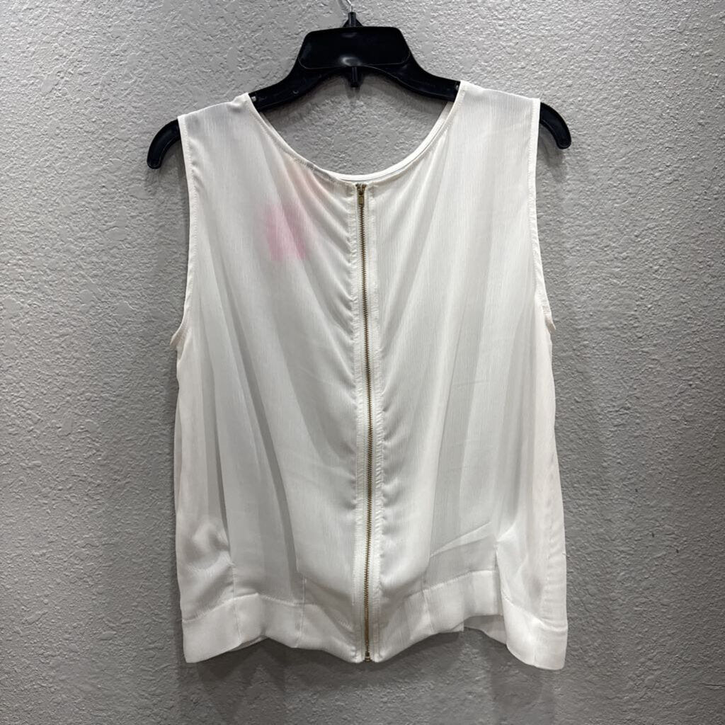 BLISS,SHEER TANK TOP ,WHTE ,M