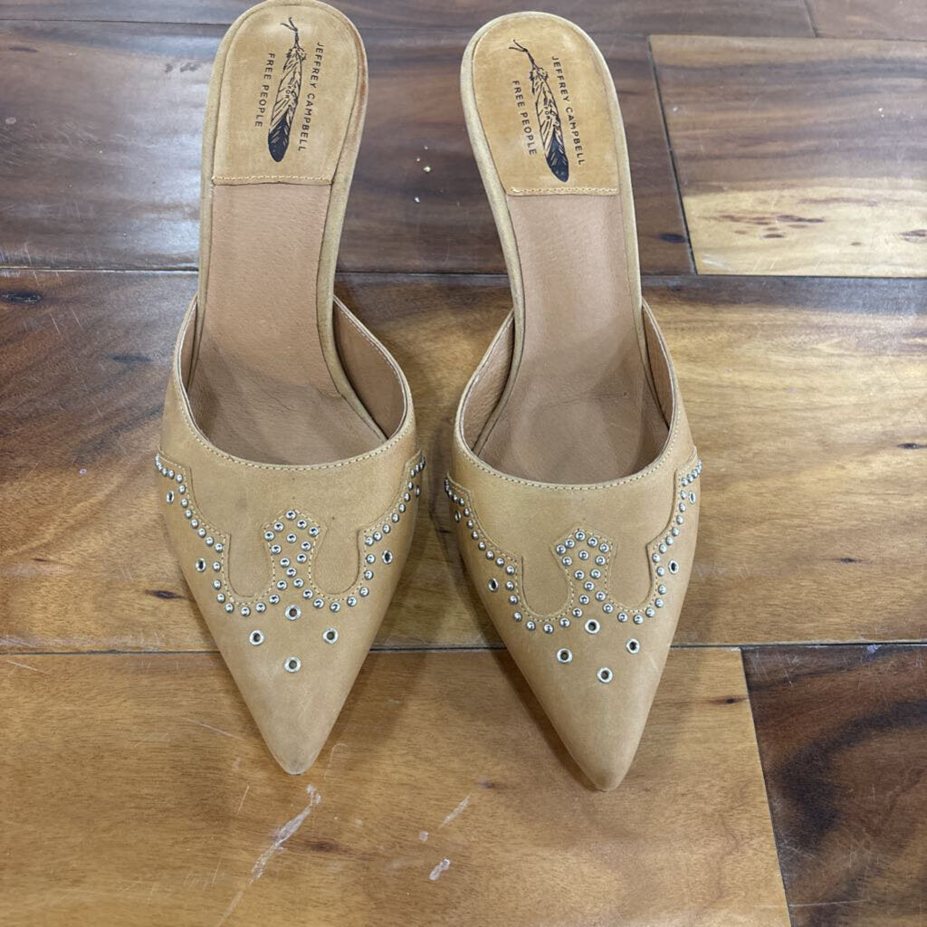 JEFFERY CAMPBELL FREE PPL,NEW POINTED TOE HEEL ,CAMEL ,8