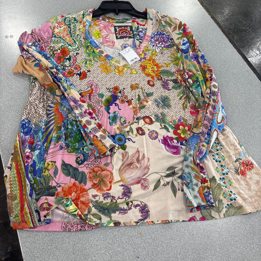 JOHNNY WAS,JWAS FLORAL TOP ,MULTI ,L