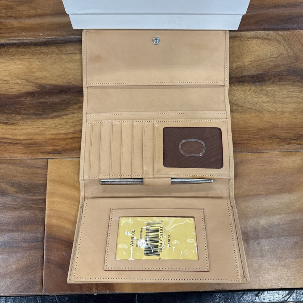 DOONEY & BOURKE,NWT DB MONO WALLET ,TAN