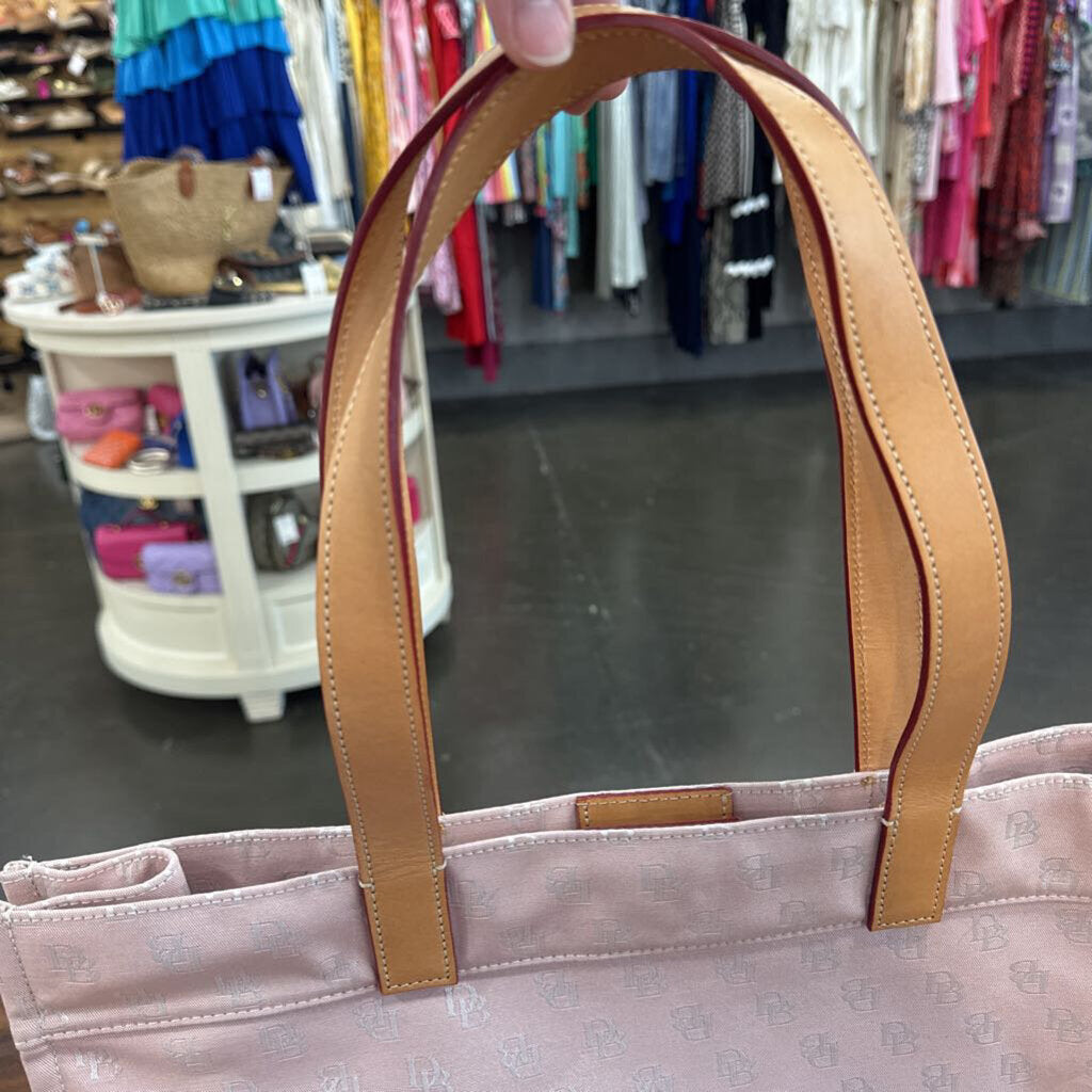 DOONEY & BOURKE,DB MONO TOTE HANDBAG ,TAN PINK