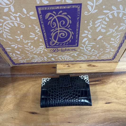 BRIGHTON,BRIGHTON LEATHER SM WALLET ,BLK