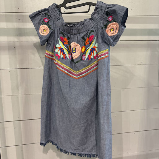JUDITH MARCH,EMBROIDERED DRESS ,MULTI BLUE ,S/
