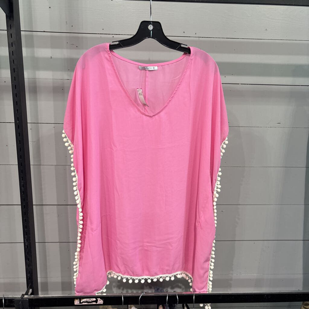 ADREAMLY,SHEER SWIM COVER ,PINK,S