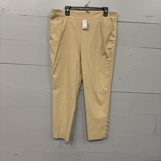 CHICO,STRAIGHT LEG ANKLE PANT,KHAKI ,2.5R