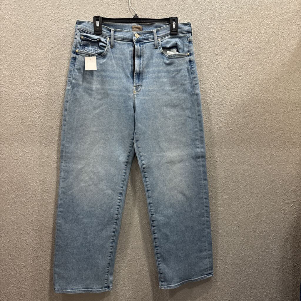 MOTHER,DENIM MOTHER ANKLE PANT ,BLUE ,33