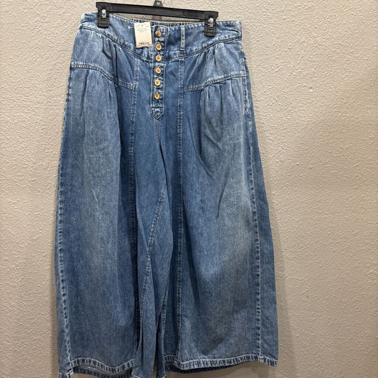 FREEPEOPLE,FP FLOWY BARREL PANT ,BLUE ,L