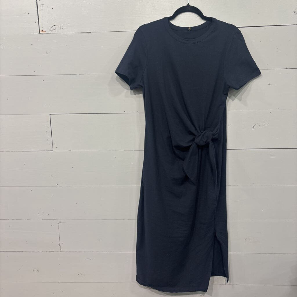 RENEEC,NWT BASIC COTTON DRESS,NAVY,L