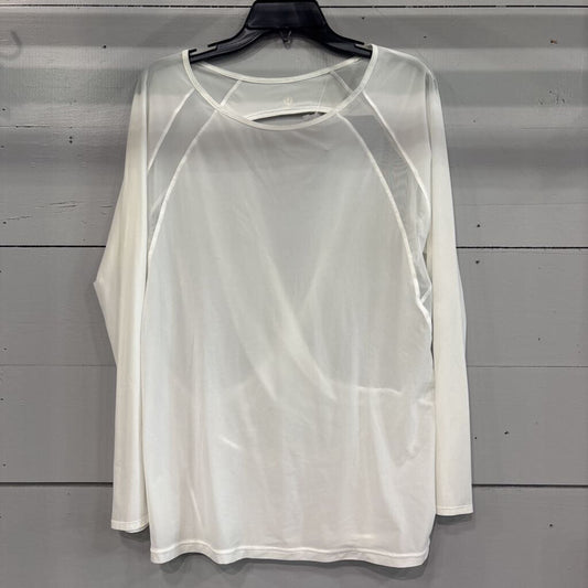 LULULEMON,LULU MESH LOWE BACK TOP ,WHT ,6