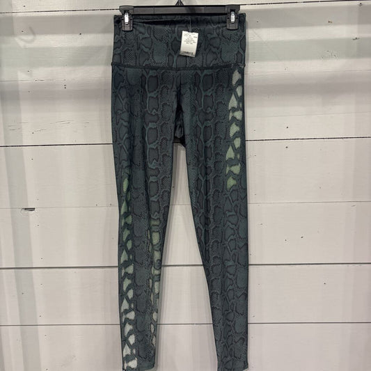 ONZIE,ACTIVE SNAKESKIN LEGGINGS ,GRN BLK ,M/L