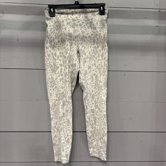 LULULEMON,LULU ACTIVE LEGGINGS ,WHT GRY ,8