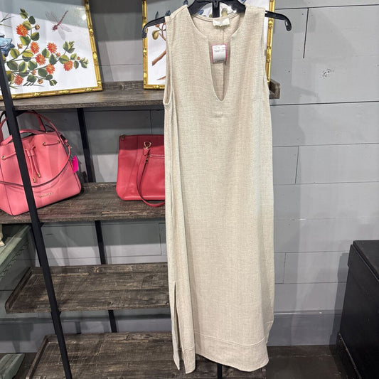 P CILL,LINEN LIKE TANK DRESS ,TAN,S