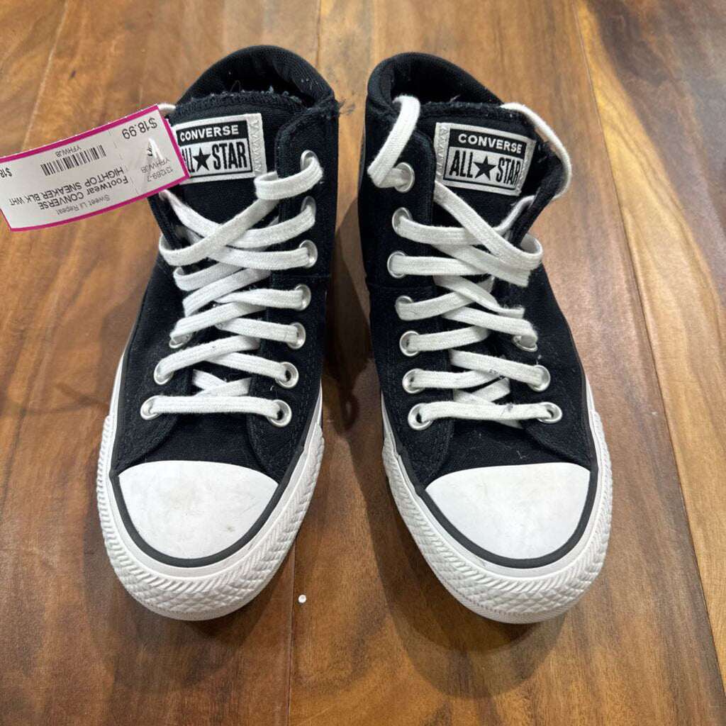 CONVERSE,CONVERSE HIGHTOP SNEAKER,BLK WHT ,8