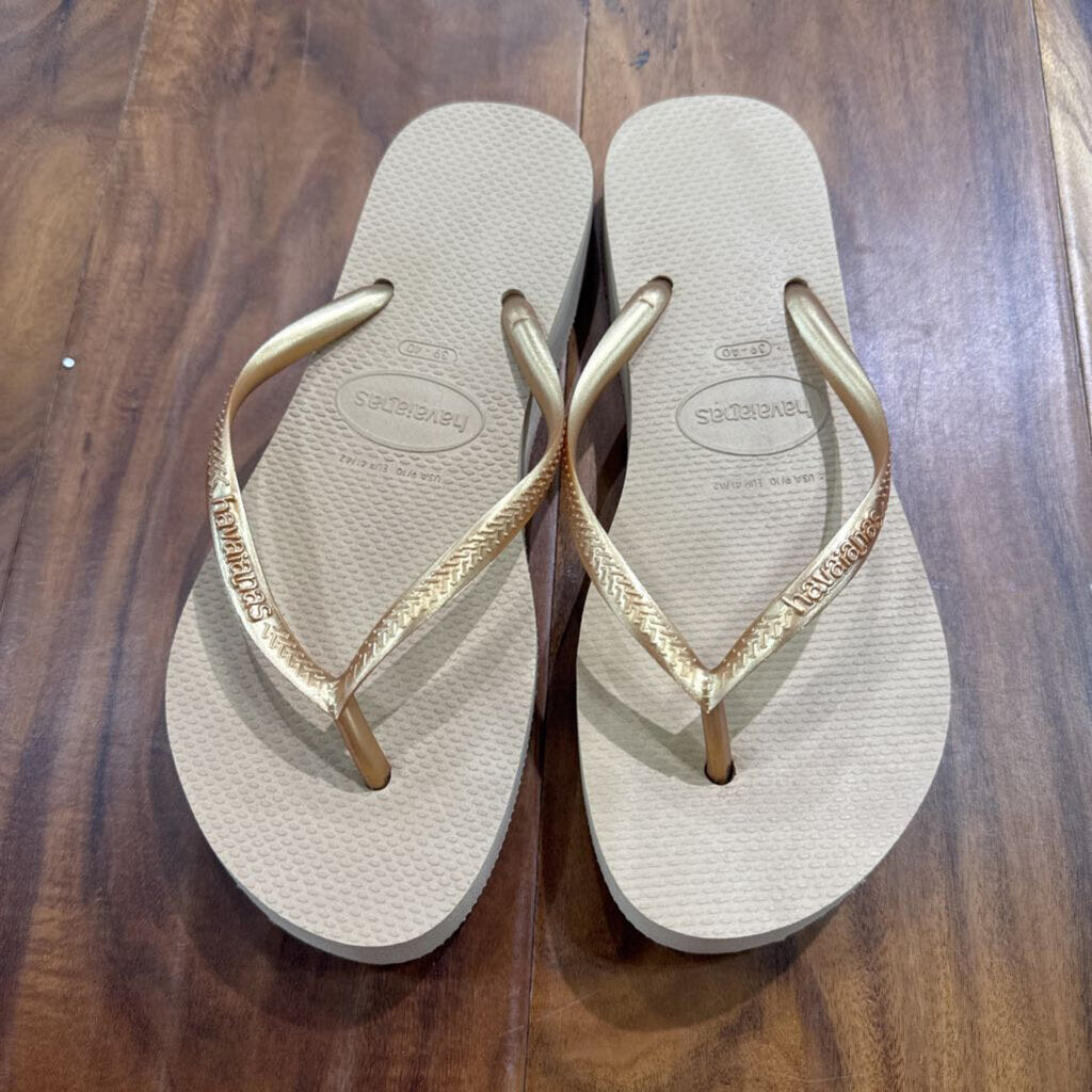 HAVAIANAS,NEW FLIP FLOP ,GOLD,39-40