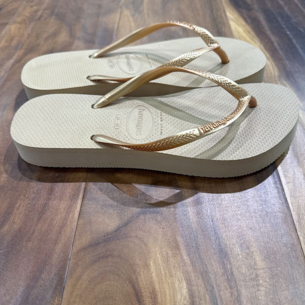 HAVAIANAS,NEW FLIP FLOP ,GOLD,39-40