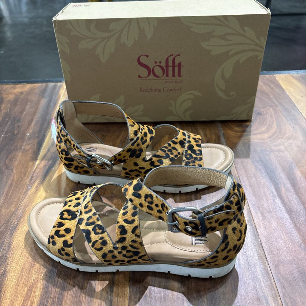 SOFFT,LEOPARD SANDAL ,LEOPARD,9.5