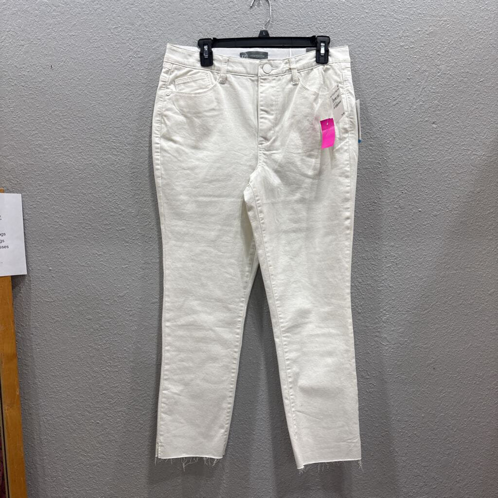 WIT & WISDOM,NWT ANKLE STRAIGHT PANT ,WHITE ,12
