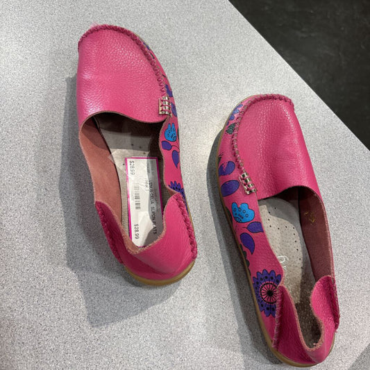 SOCOFY,VENUS CELIA SLIPON FLATS,PINK,7