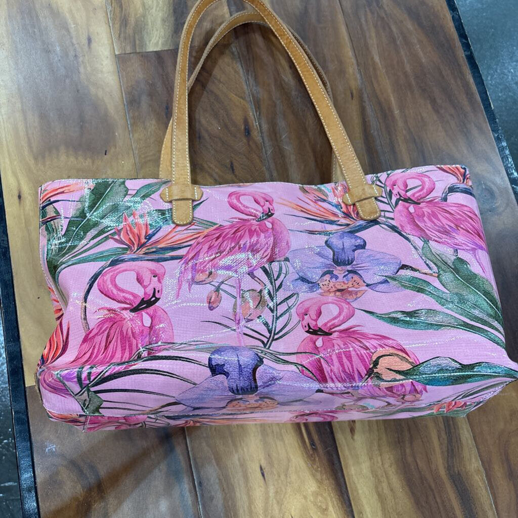 BEACH TOTE ,TEAL WHT