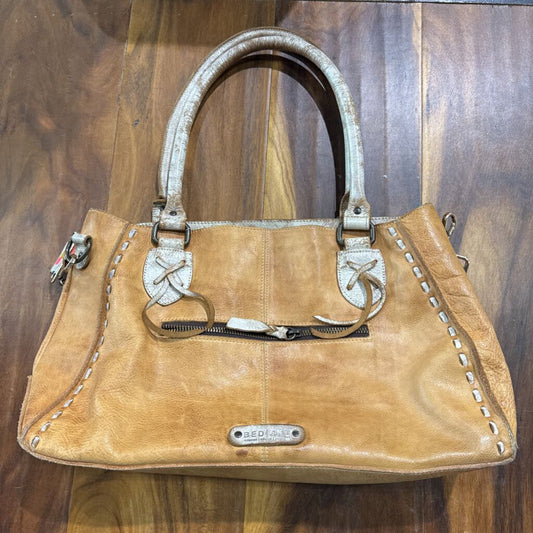 LEATHER BEDSTU HANDBAG RETAIL 315,TEAL WHT