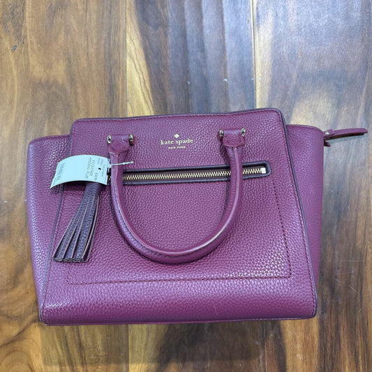 KATE SPADE,KS LEATHER HANDBAG ,PLUM