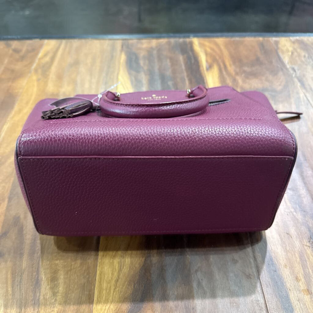 KATE SPADE,KS LEATHER HANDBAG ,PLUM
